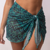 SAIA LENÇO TULE ÉTNICO AZUL